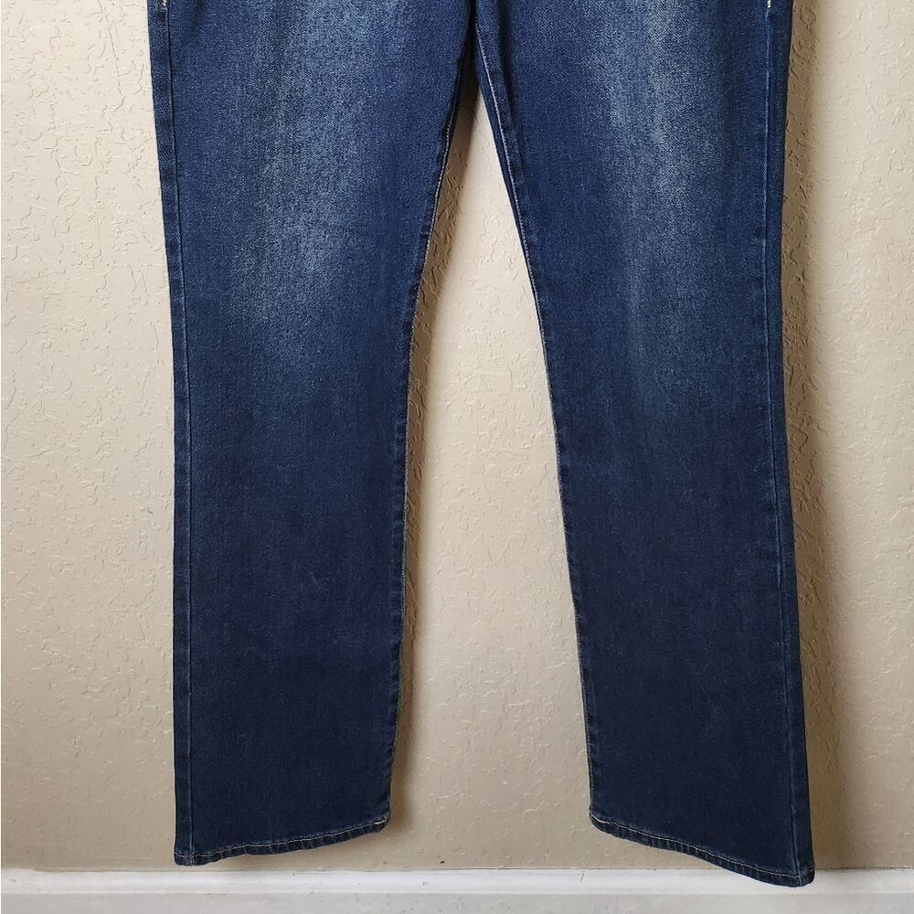 True Religion Ricky Relaxed Flap Straight Dark Woodland Wash Jeans Size 36 - Picture 5 of 10